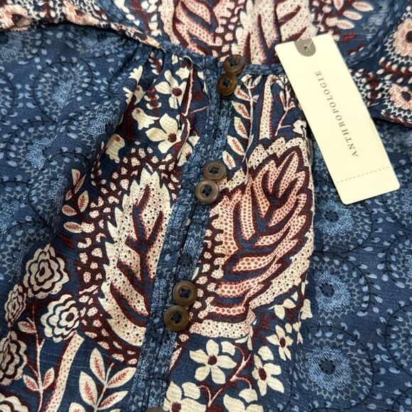 NWT Maeve Anthropologie letizia ruffle blouse XS - Picture 4 of 7